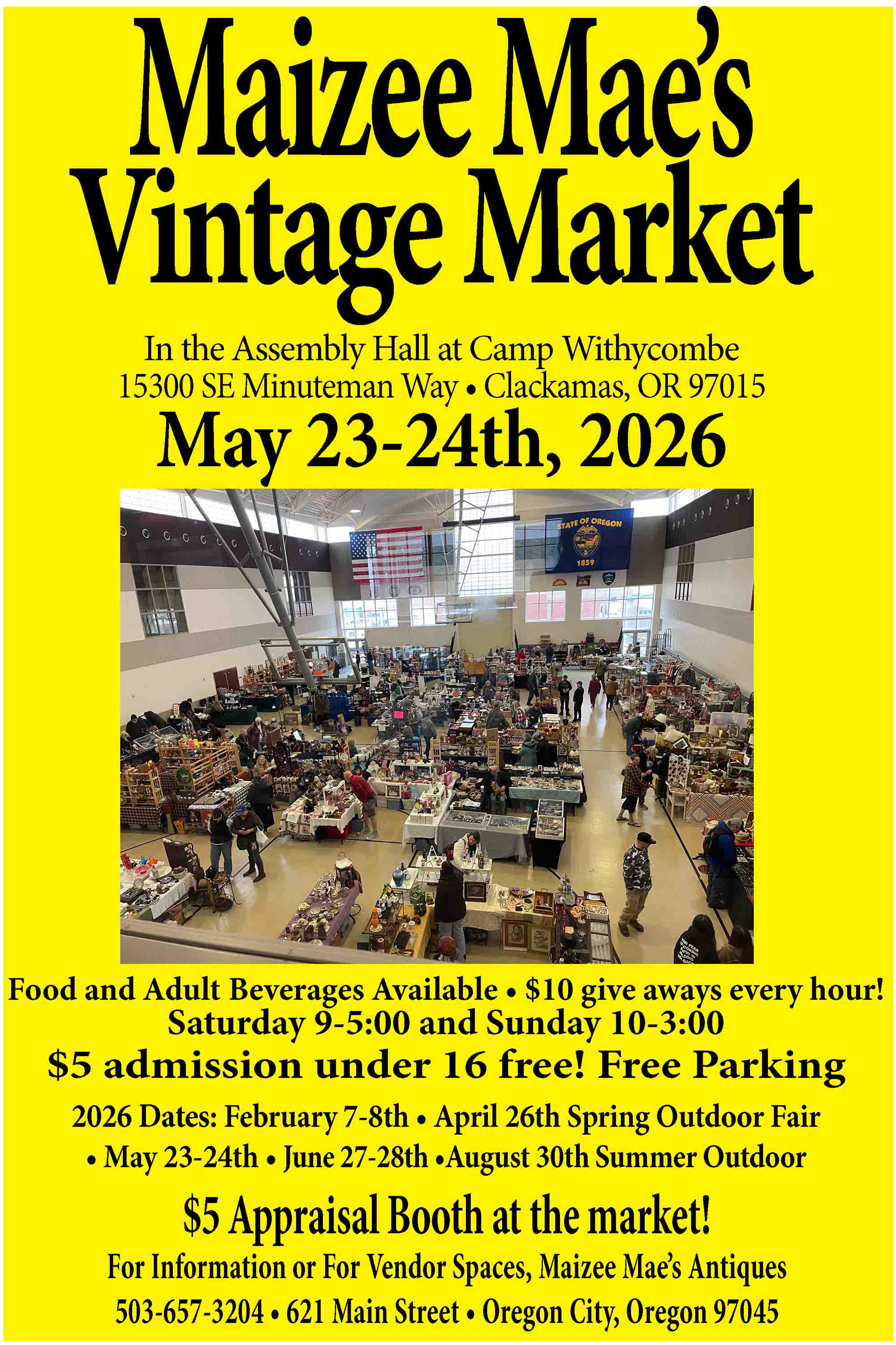 Maizee Mae's Spring Vintage Outdoor Fair - Saturday and Sunday, May 23-24, 2026 - Clackamas, Oregon